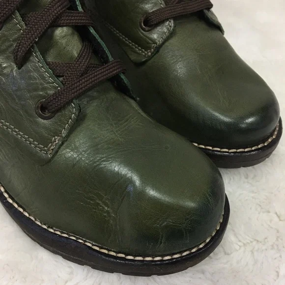 Dromedaris Kara Green Laced Boots Size 39 - Picture 10 of 10